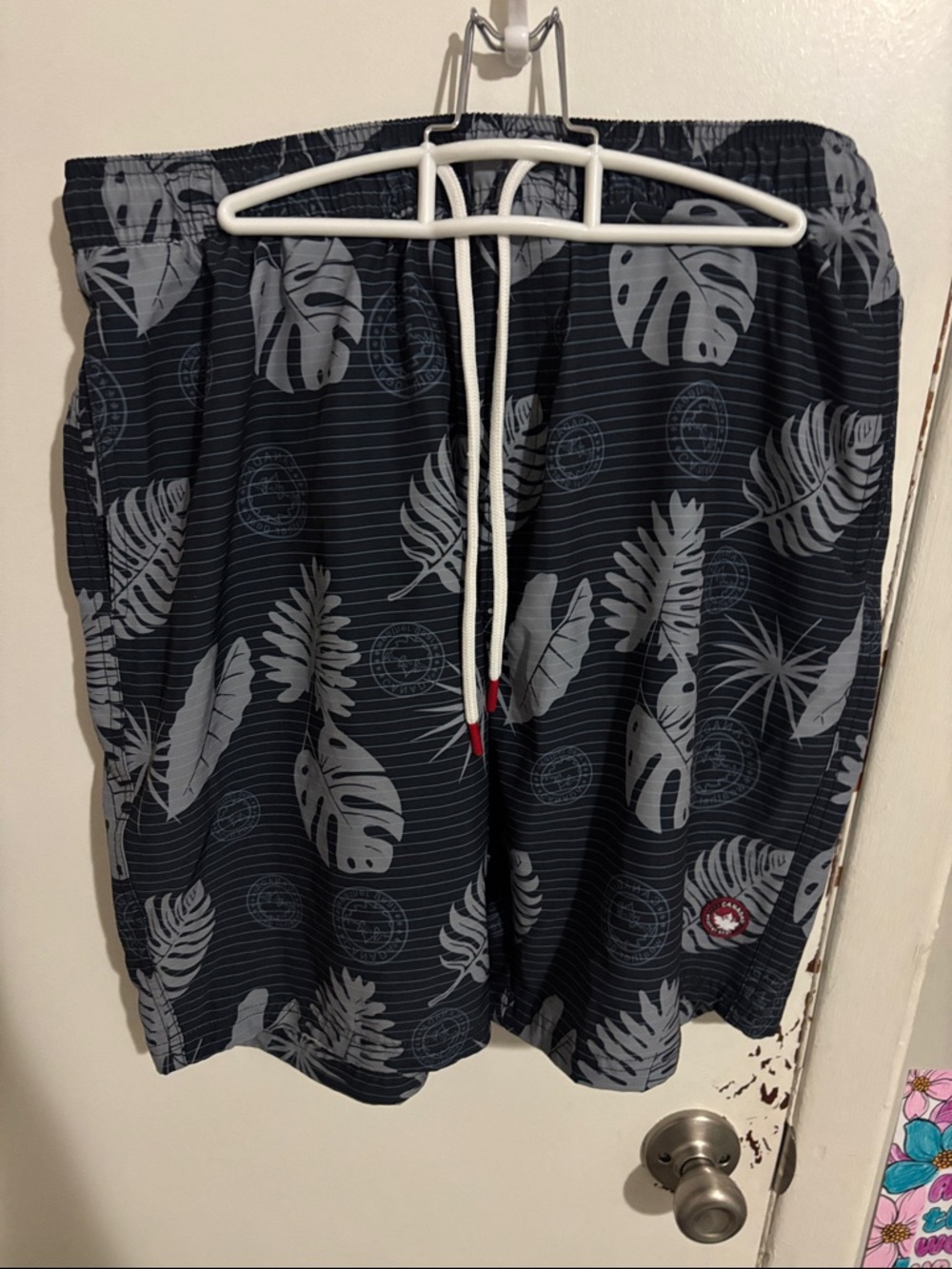 Men's L Canada Weather Gear Swim Trunks Navy Blue